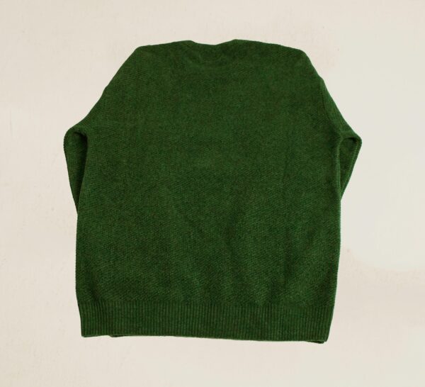 green knitted pullover