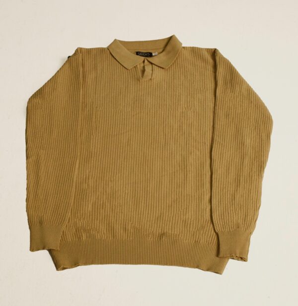 brown knitted long-sleeve