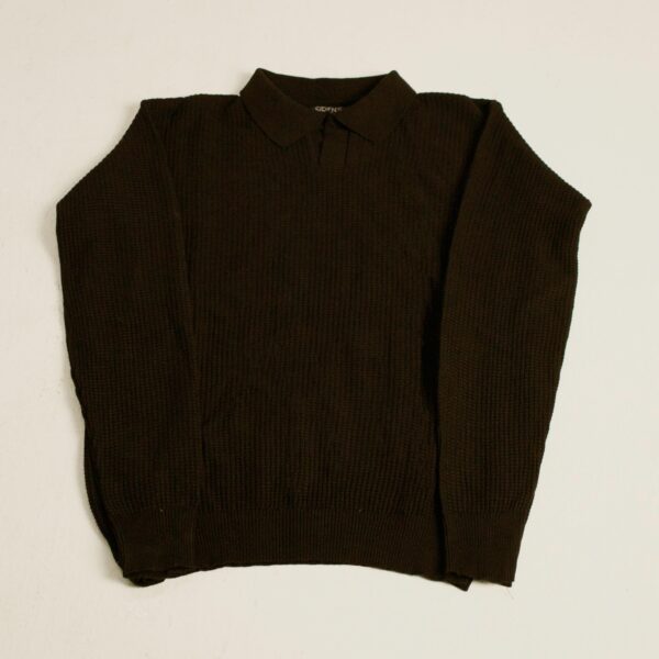 black knitted long-sleeve